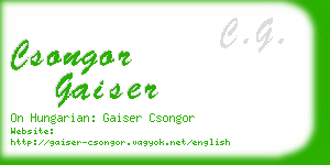 csongor gaiser business card